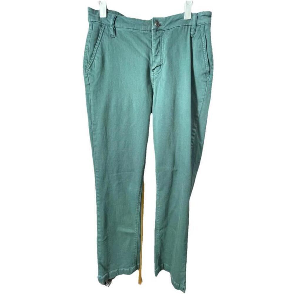 Studio Blue Straight Leg Mid Rise Denim Jean In Emerald Green Size 30